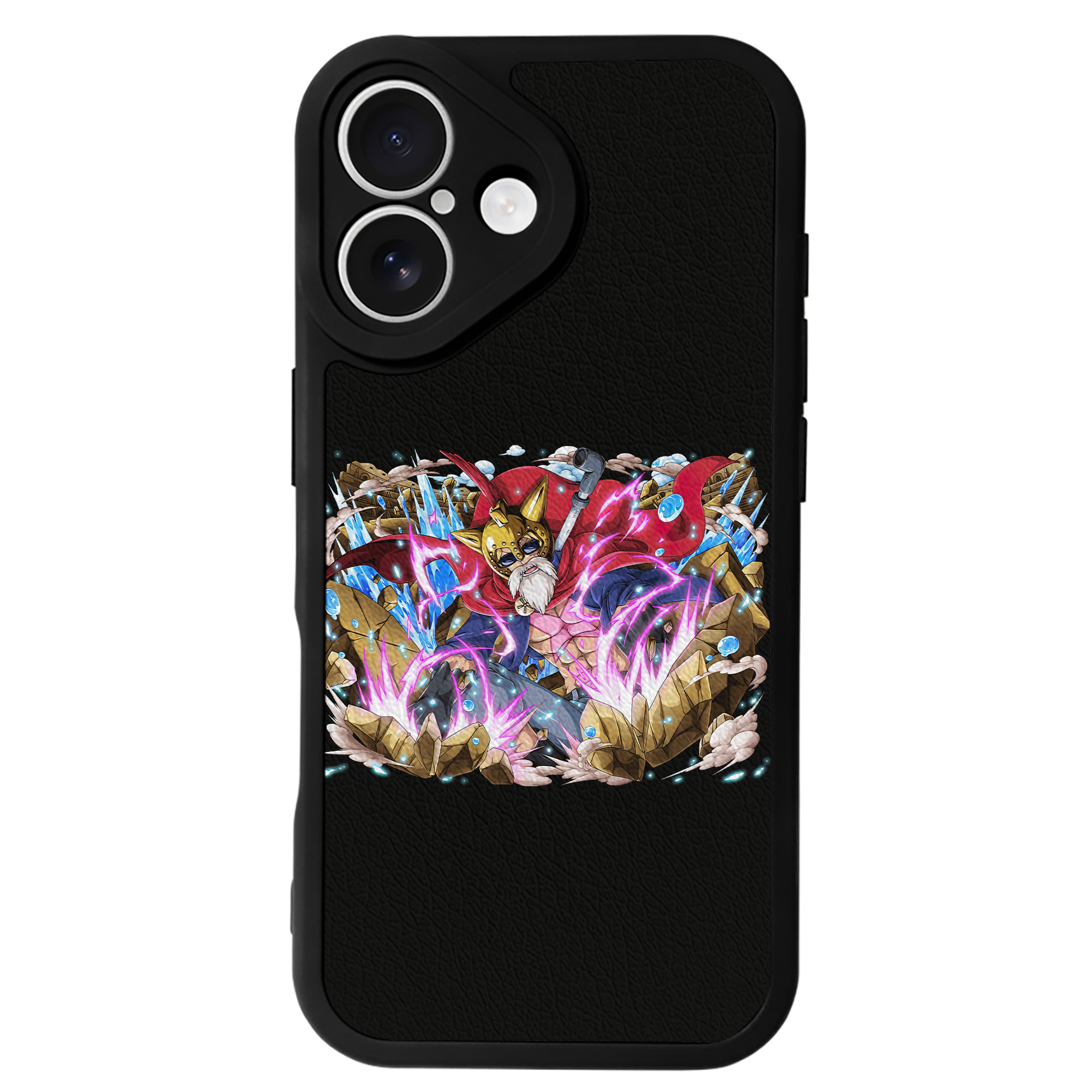（画像用） ワンピース モンキー・D・ルフィ ONE PIECE Monkey D. Luffy 【iPhone 16シリーズ対応】シリコンスマホケース（レザー調） 材質：シリコン